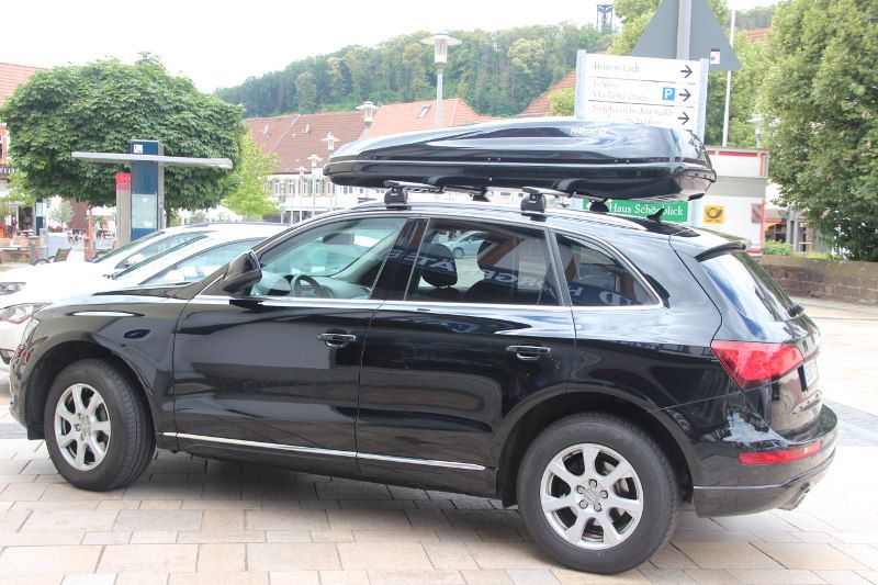 Dachbox von HAPRO mit 550 Liter Voluman auf einem Audi Q5